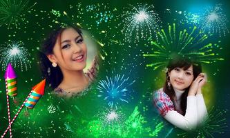 Dual Diwali Photo Frame Effect ภาพหน้าจอ 1