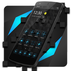 Tema Simple Bloques Negros icono
