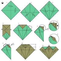 Proste samouczki origami plakat