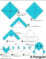 Simple origami instructions poster