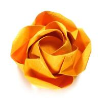 Einfache Origami Rose Tutorials Plakat