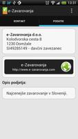 برنامه‌نما e-Zavarovanja عکس از صفحه