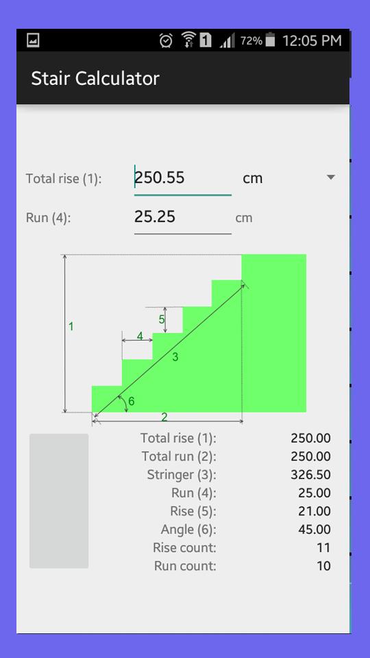 Stair calculator