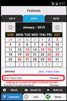 Indian Festivals Calendar capture d'écran 1