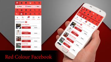 Red Theme For Facebook 스크린샷 1