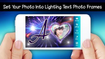 Lighting Text Photo Frames 2018 screenshot 1