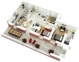 3D Simple House Plan capture d'écran 1