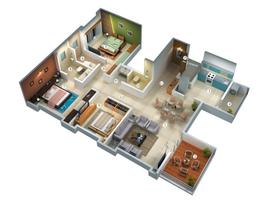 3D Simple House Plan capture d'écran 3