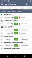 Soccer Livescore اسکرین شاٹ 1