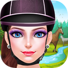 Horse Riding Girls Sunset Date icon