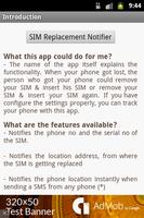 SIM Replacement Notifier پوسٹر