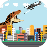 Dinosaur vs Helicopter Battle