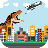 Dinosaur vs Helicopter Battle icône