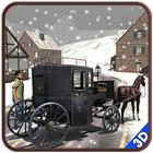 offroad horse carriage human transportation game icon