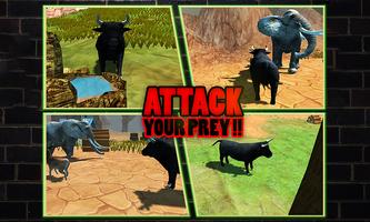 Angry Bull Fighting Game - Jungle Adventures 🐂 capture d'écran 3