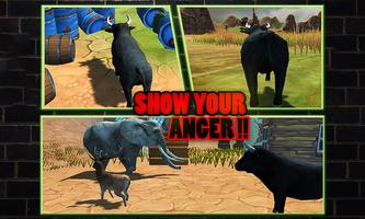 Angry Bull Fighting Game - Jungle Adventures 🐂 capture d'écran 2