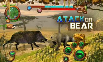 Wild Boar Attack Simulator 3D 🐗 capture d'écran 2