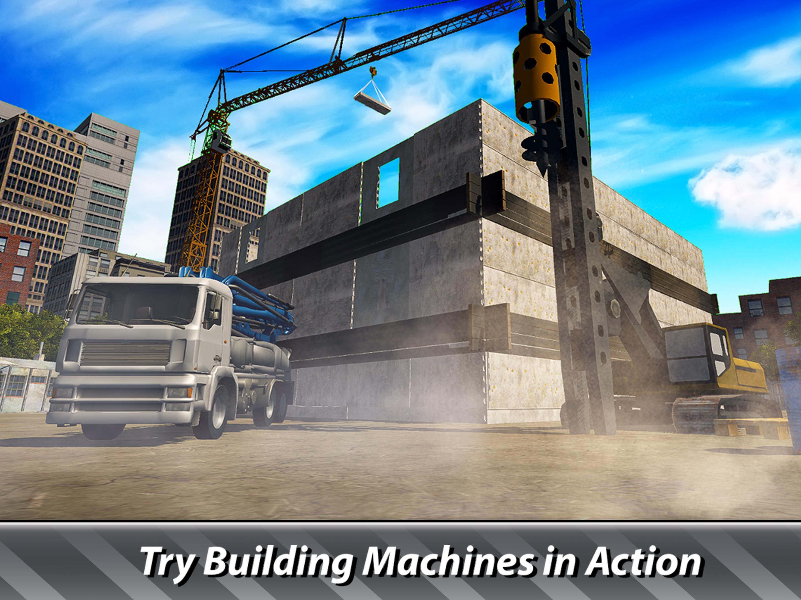 House Building Simulator try construction trucks for 