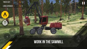 Poster Forest Harvester Tractor 3D