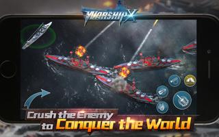 Warship X - Massive Naval Game تصوير الشاشة 1