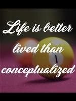 Billiards Quotes Life poster