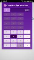 Cute Purple Calculator syot layar 3