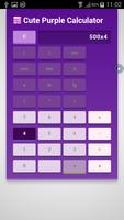 Cute Purple Calculator Affiche