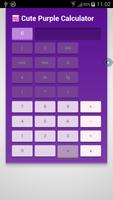 Cute Purple Calculator syot layar 1