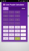 Cute Purple Calculator capture d'écran 2