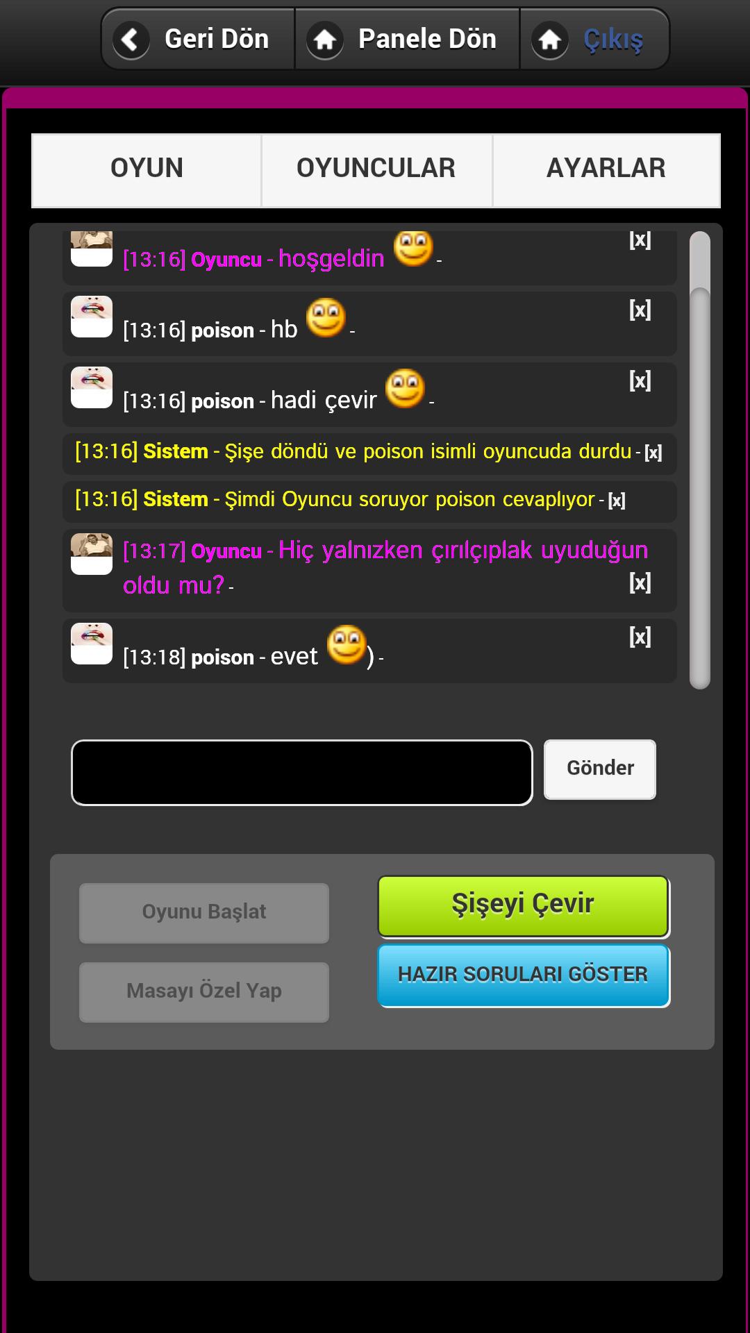 Скачать Şişe Çevirmece Oyunu - Online APK для Android