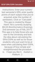 GCUF GPA/CGPA Calculator 截图 1