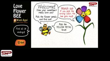 The Love Flower BEE الملصق