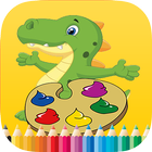Dinosaurier-Farbe Buch Kinder Zeichen