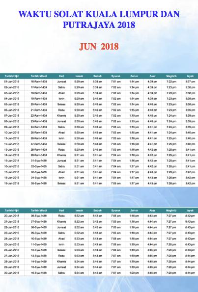 2021 waktu solat kl Waktu Solat