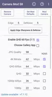 Camera Mod S8 - Bitrate [ROOT] bài đăng