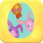 Bunny and Chicken Easter game آئیکن