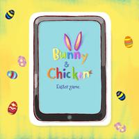 Bunny and Chicken Easter game Plakat