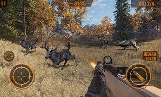 Animal Hunter Forest Sniper Shoot 3D الملصق
