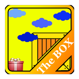 Blow up falling boxes icon