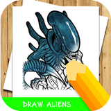 how to draw aliens step by step icône