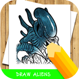 how to draw aliens step by step-icoon