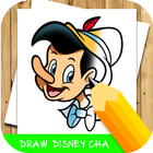 how to draw disney characters icon
