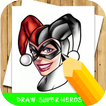 how to draw super hero step by step
