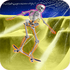 Skeleton skater icon
