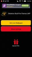 Skeleton Skull Fire Flames LWP syot layar 2