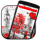 Red Sketch City Theme ikon