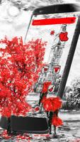 Red Sketch City Theme Cartaz