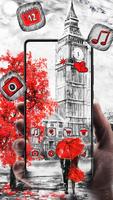 Red Sketch City Theme syot layar 1