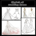 Sketch of wedding dress иконка