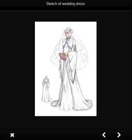 Sketch of wedding dress постер